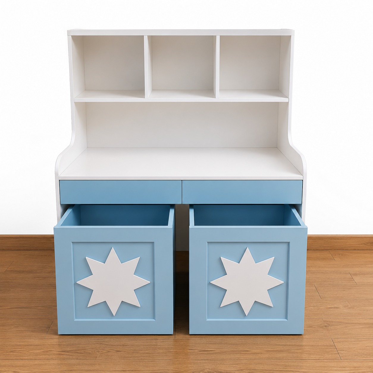 Study Desk with Storage for Two
